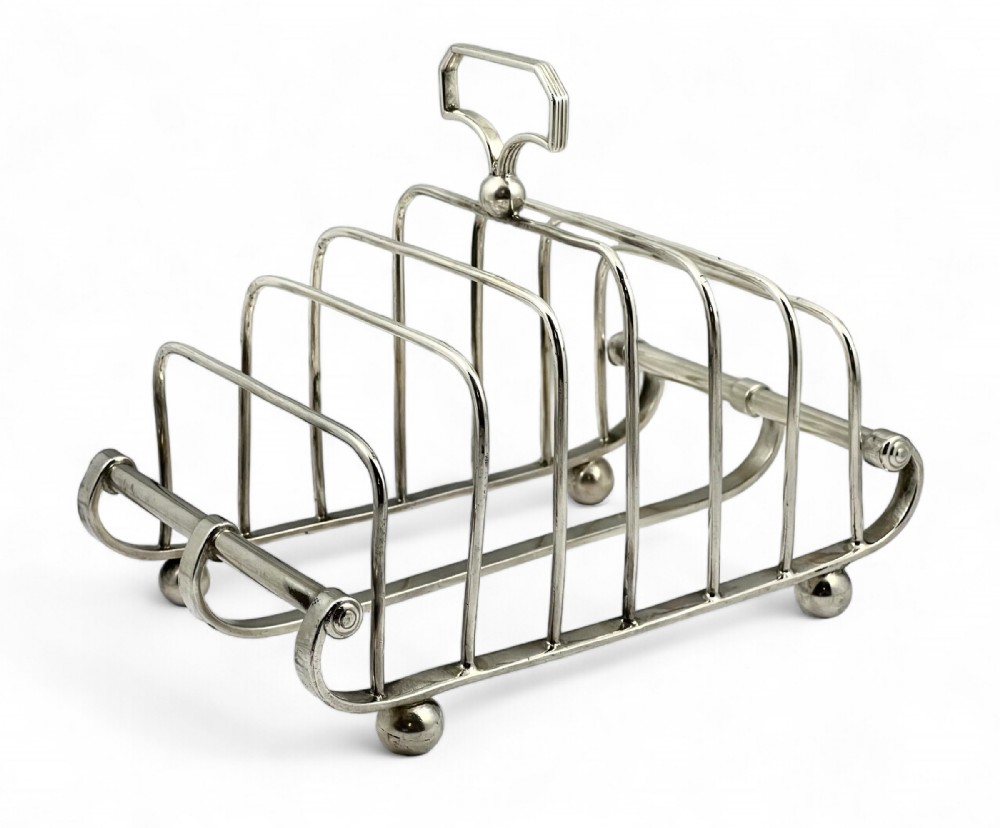 Rare George III silver Mathew Bolton toast rack, Birmingham 1810