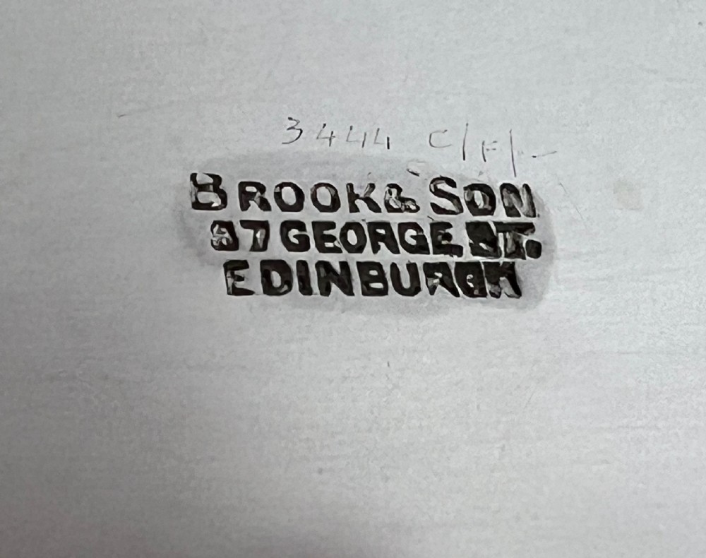 Scottish antique silver biscuit box, Edinburgh 1934 View VII