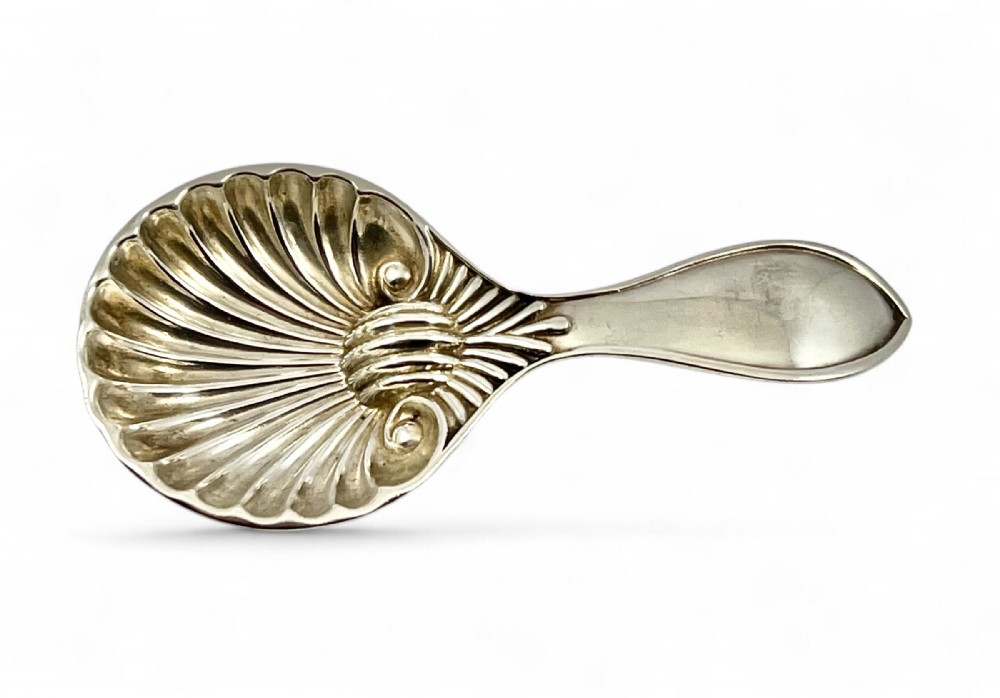George V antique silver caddy spoon, Henry Wilkenson 1912