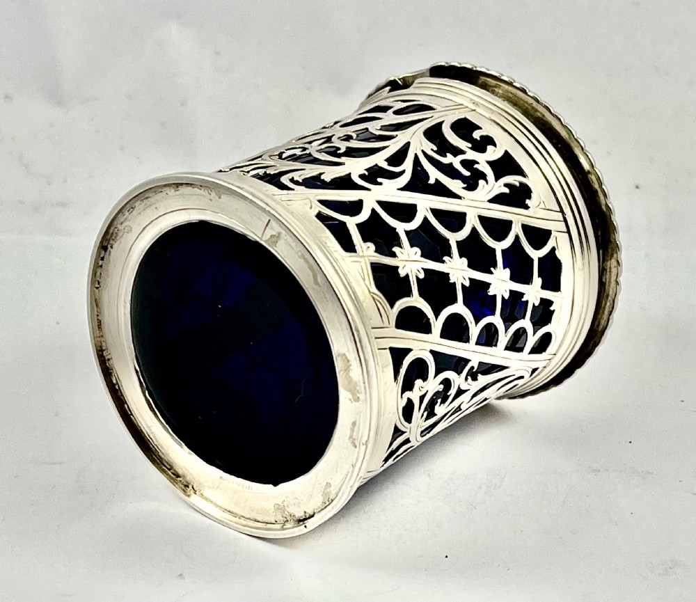 George III antique Irish silver mustard pot, Dublin c.1798 View VI