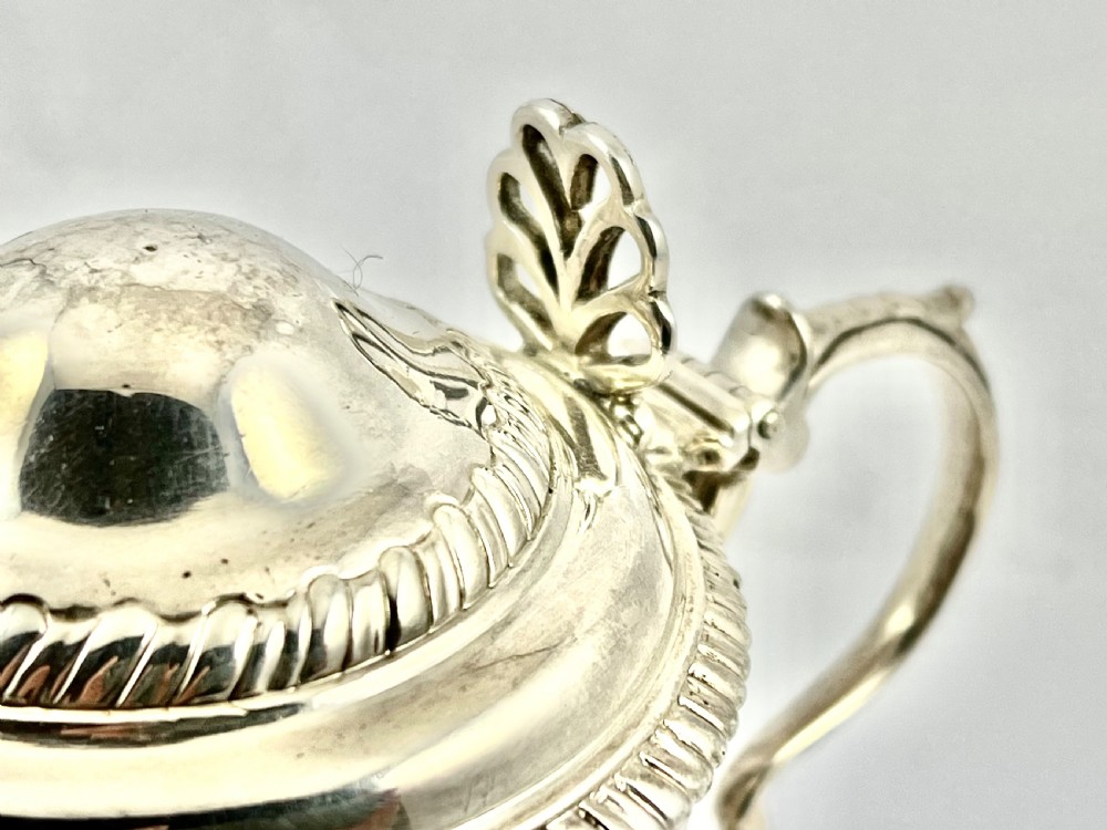 George III antique Irish silver mustard pot, Dublin c.1798 View VII
