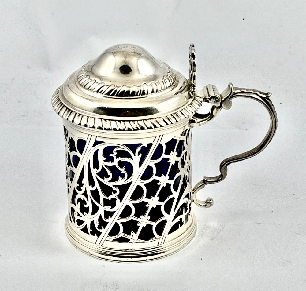 George III antique Irish silver mustard pot, Dublin c.1798 View X
