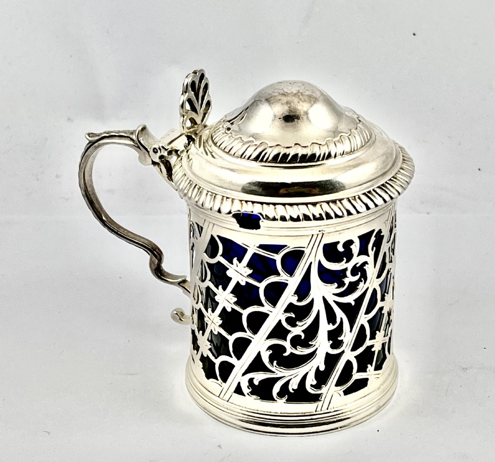George III antique Irish silver mustard pot, Dublin c.1798 View XI