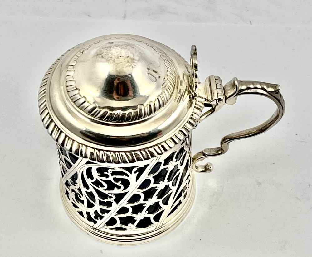 George III antique Irish silver mustard pot, Dublin c.1798 View XII