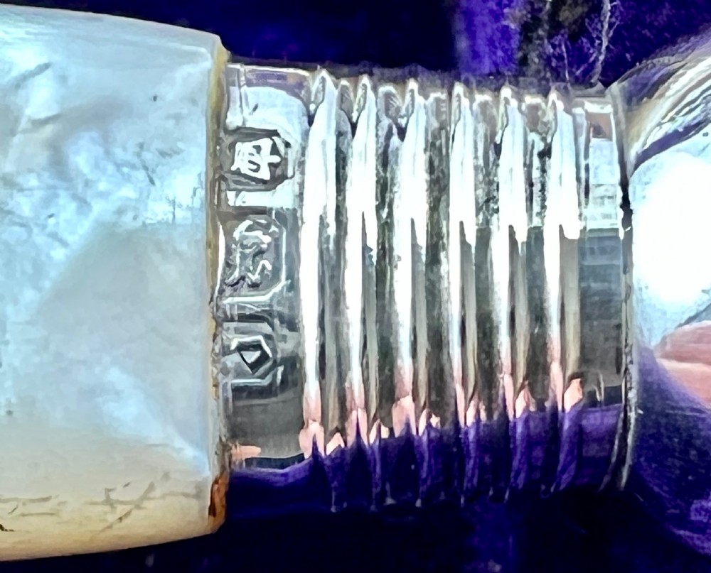 Victorian antique cased silver knife and fork set, Sheffield 1897 View XIII