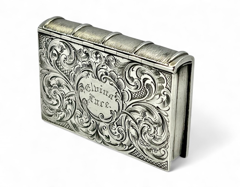 William IV antique silver “book” style snuff box,London 1836
