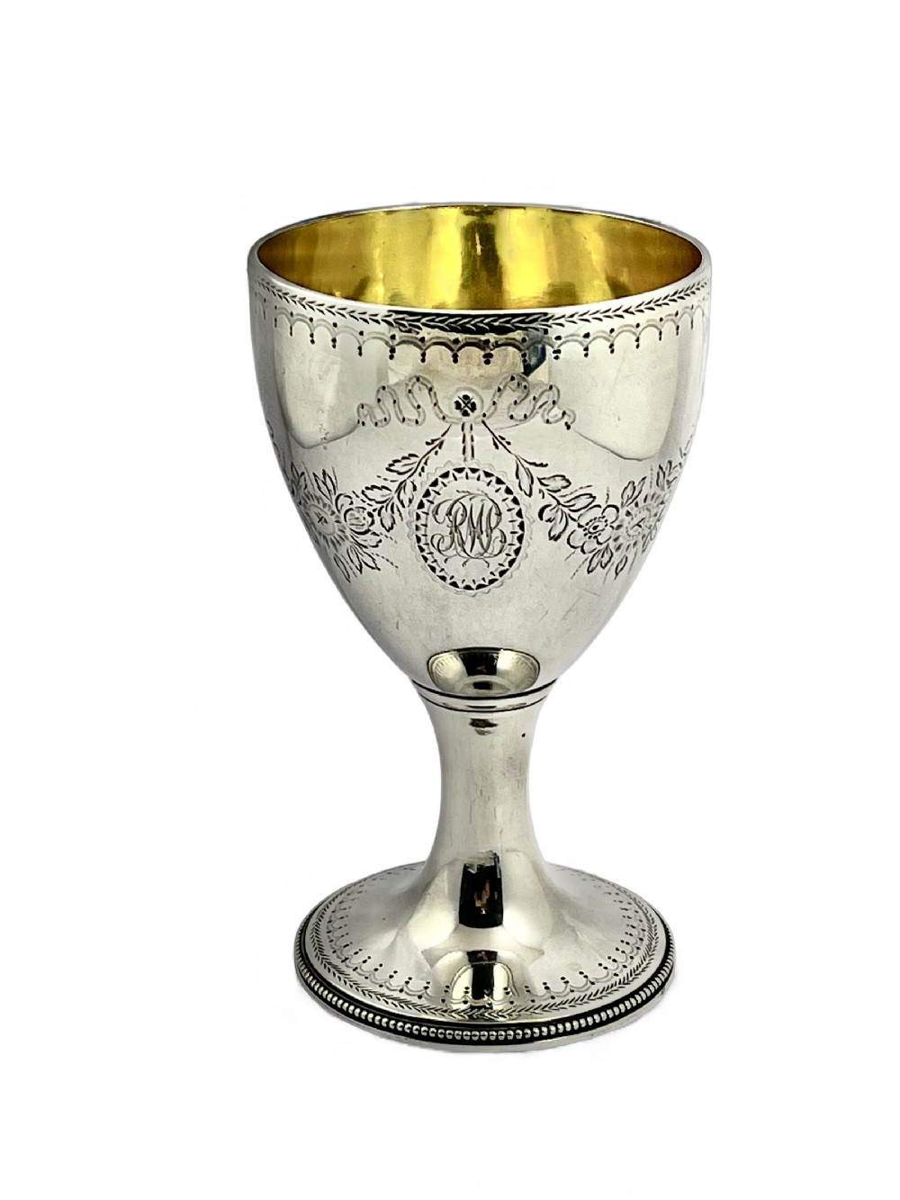 George III antique Scottish silver goblet, Edinburgh 1813 by Patrick Robertson