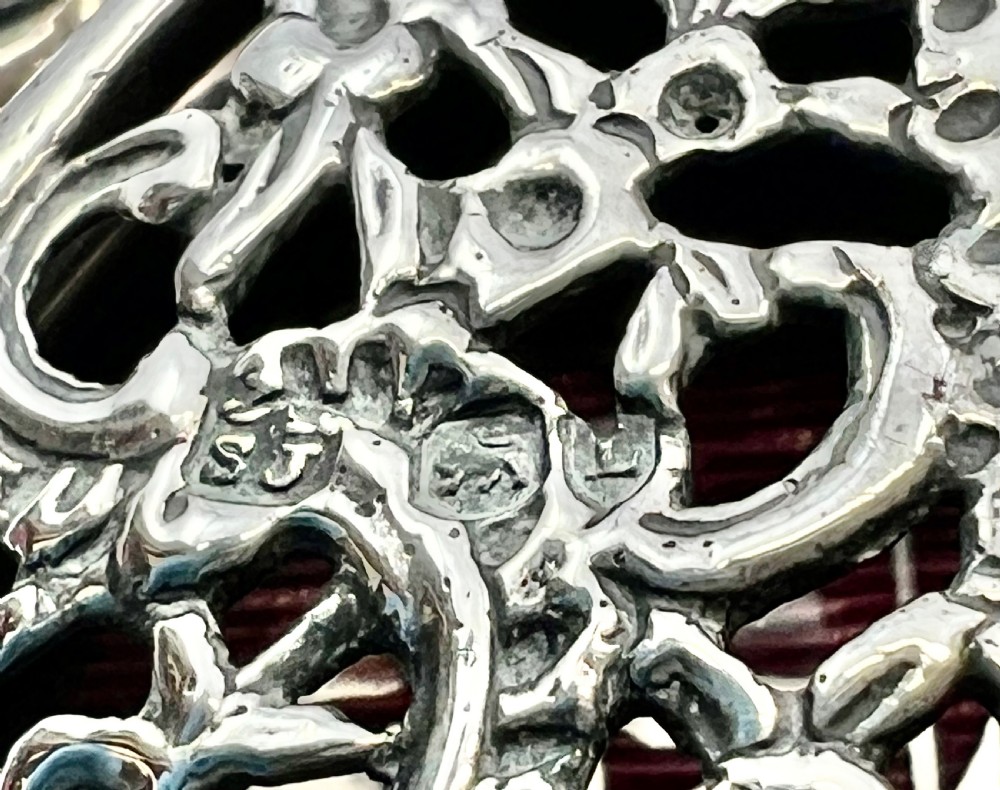 Victorian antique silver “peekaboo “ picture frame, London 1886. View X