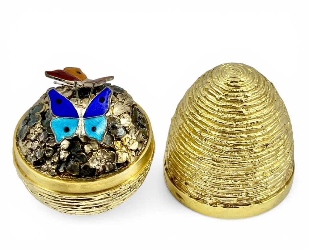 Elizabeth II silver gilt novelty surprise egg, Stuart Devlin, London 