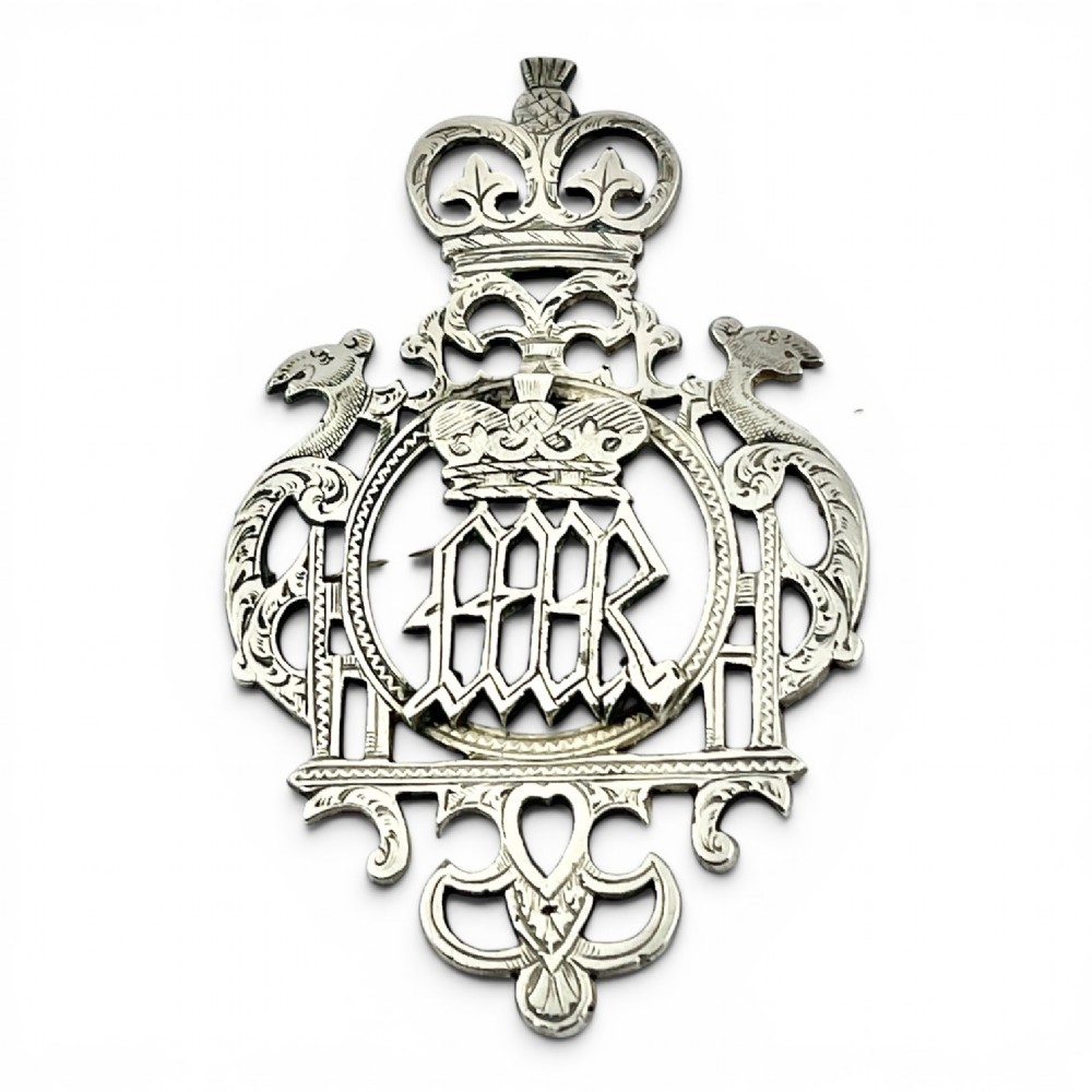 Victorian Scottish antique silver “Mary” brooch, Inverness c.1866