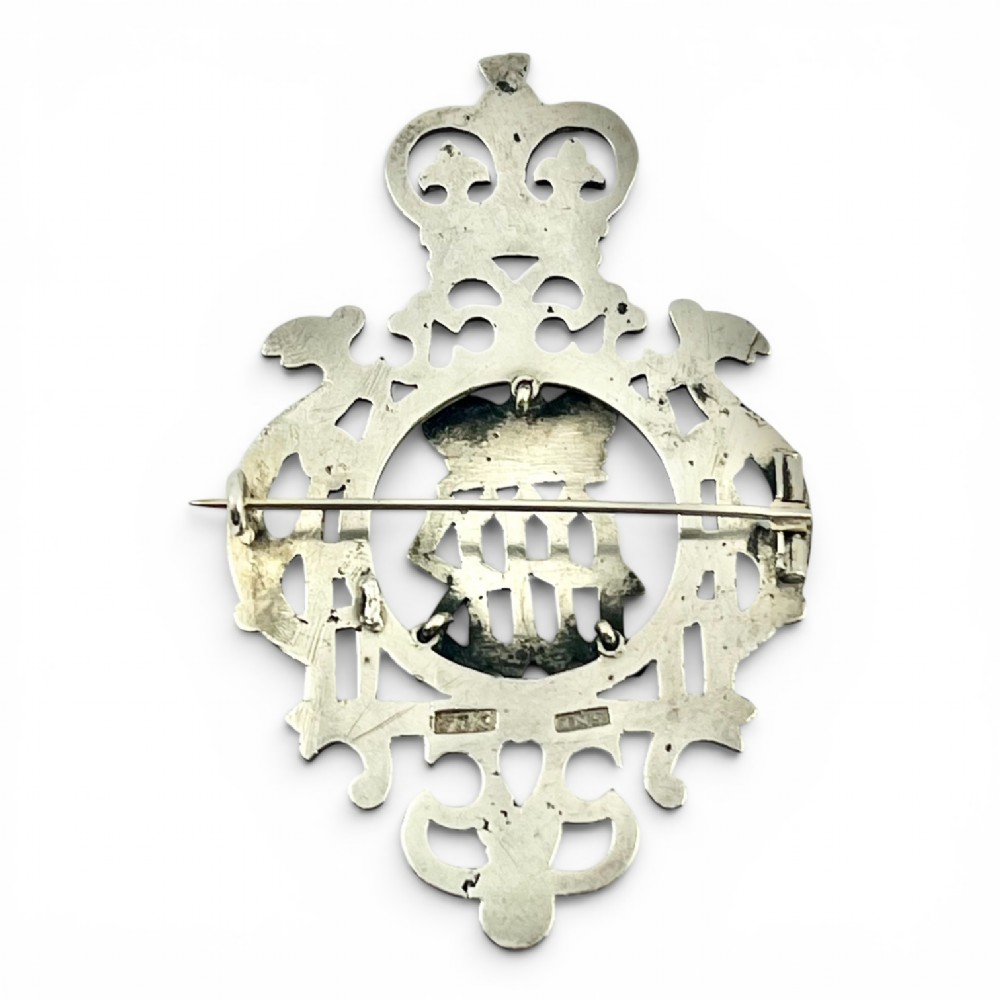 Victorian Scottish antique silver “Mary” brooch, Inverness c.1866 View IV
