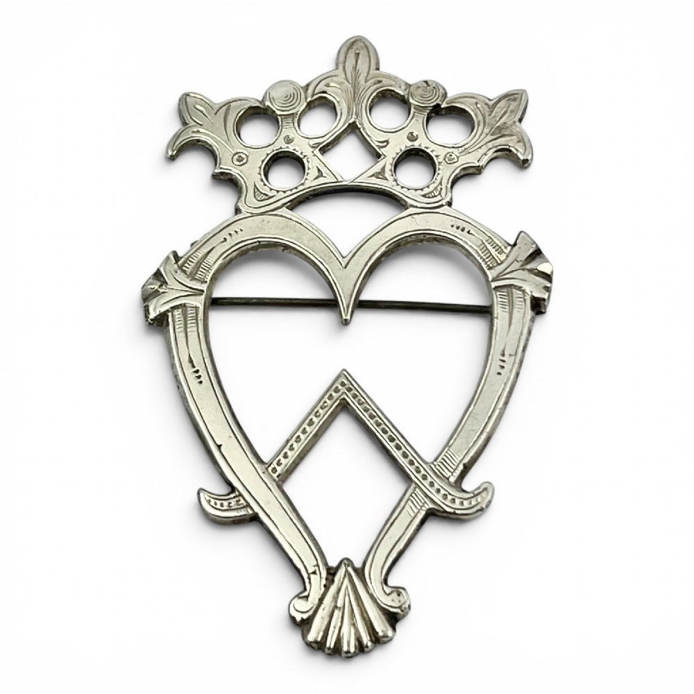 Victorian Scottish antique silver “Mary” brooch, Inverness c.1875