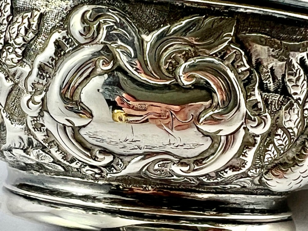 George IV antique Scottish ornate quaich, Edinburgh 1827 View VIII