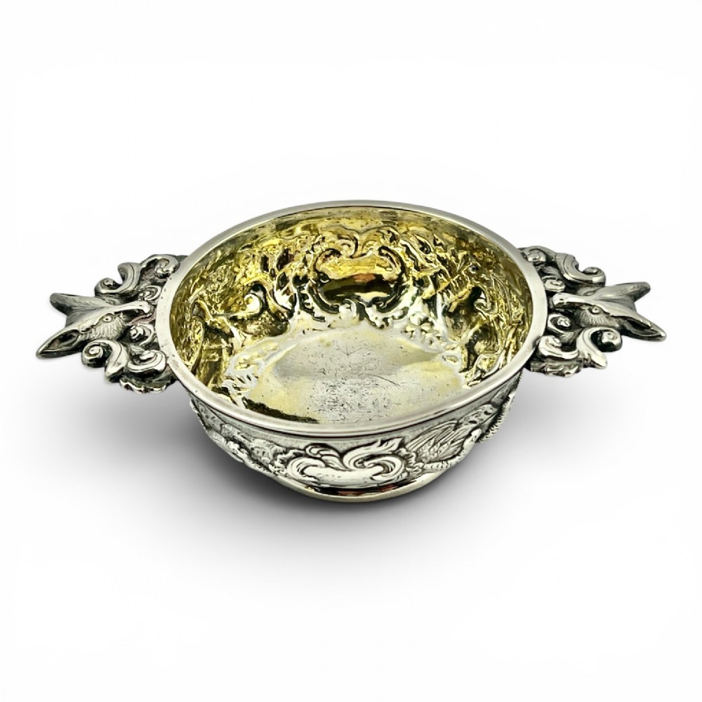 George IV antique Scottish ornate quaich, Edinburgh 1827 View X