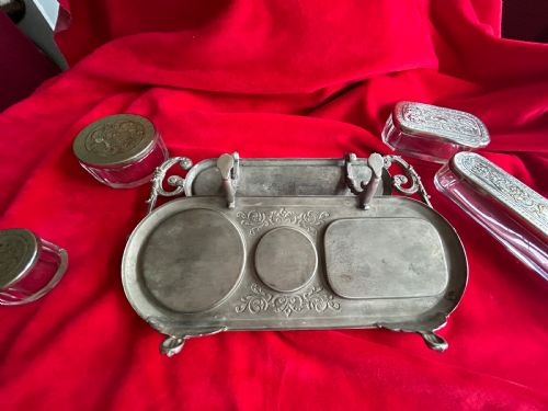 W M F WATERFALL STAND WITH GLASS DISHES - ADDITIONAL PHOTO 11