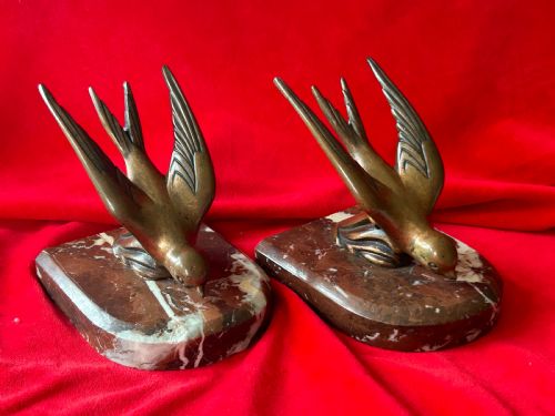 French Art Deco Bronze Bookends