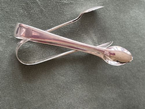 TWO SILVER SUGAR TONGS - ADDITIONAL PHOTO 2