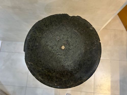 VICTORIAN GREEN MARBLE PEDESTAL - ADDITIONAL PHOTO 2