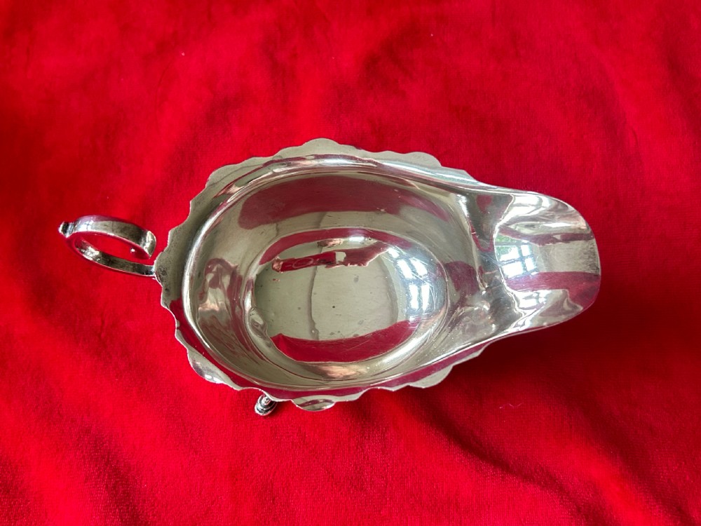 Art Deco Silver sauce boat View V