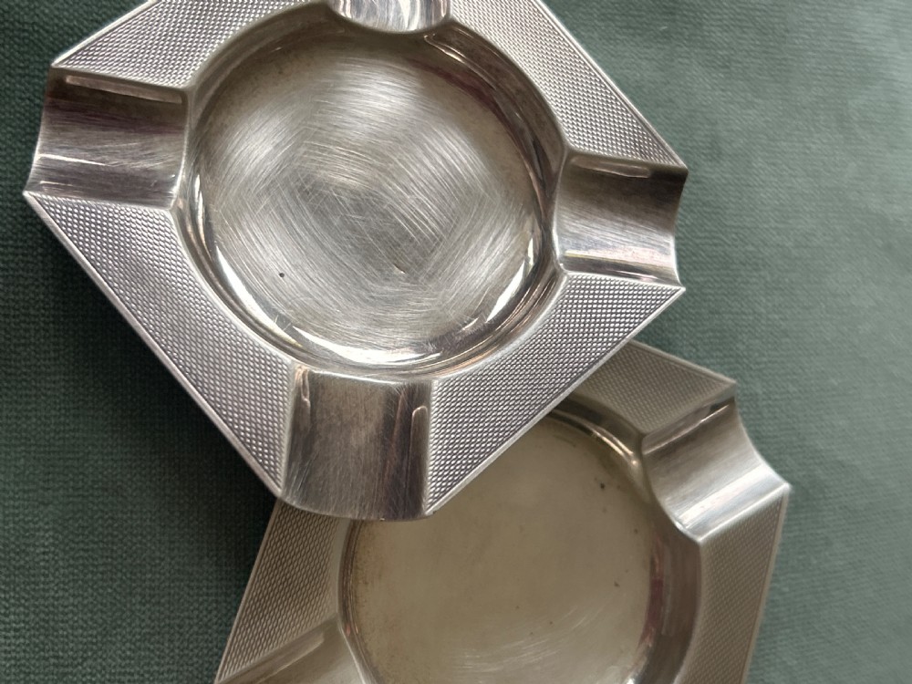 Two Silver ashtrays  View V
