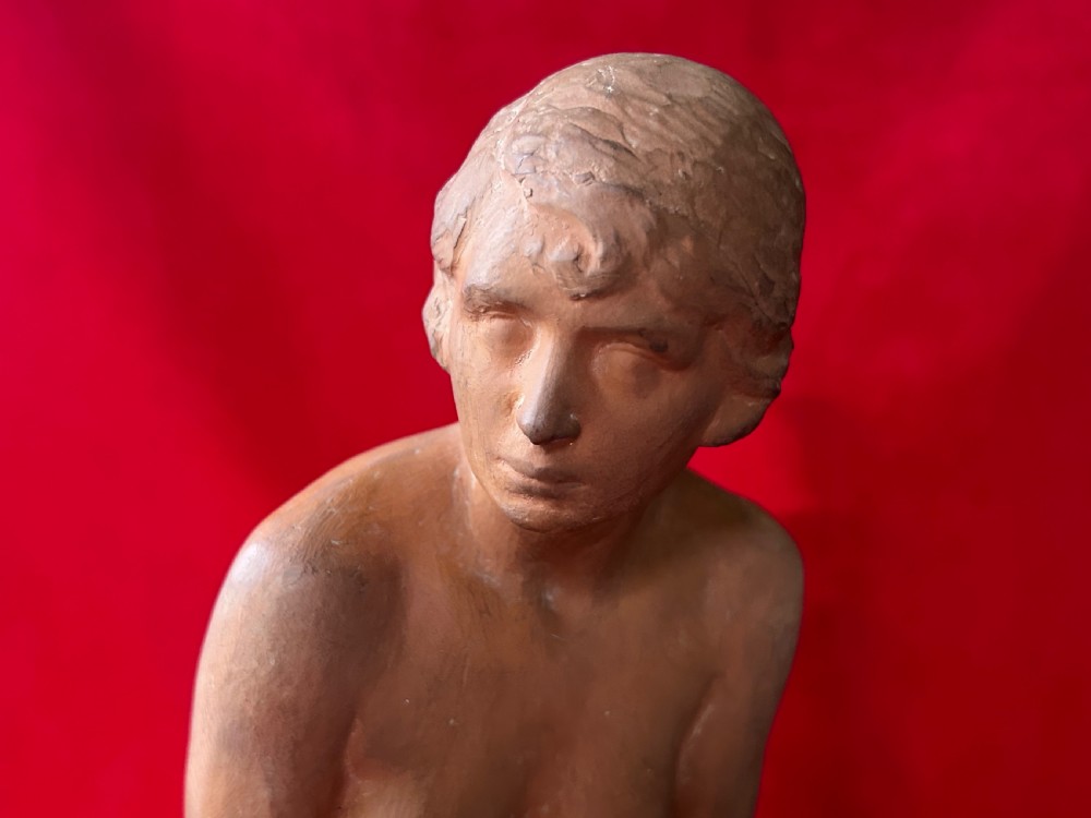 French terracotta sculpture signed L Riche  View V