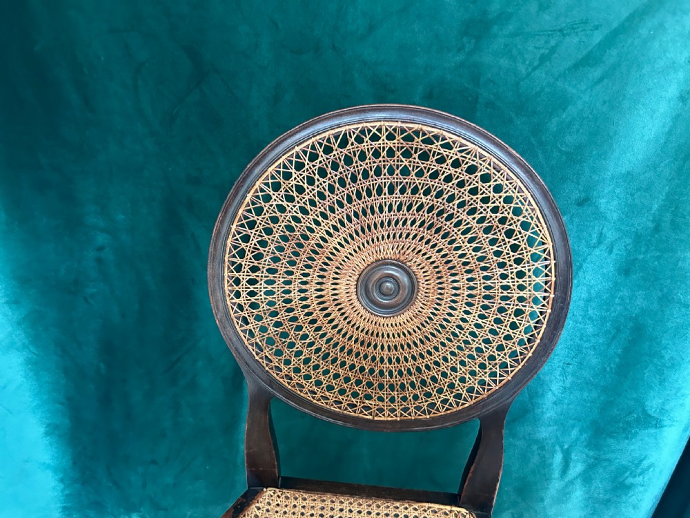 Edwardian cane mahogany chair View II