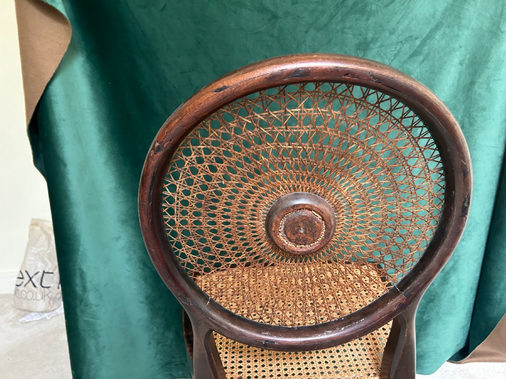 Edwardian cane mahogany chair View III