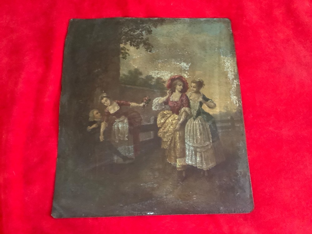 18th century oil painting on copper