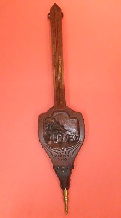 Long Handled Carved Oak Bellows