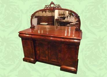 Victorian Mahogany Mirror-back 4 Door Sideboard.