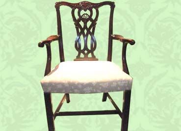 Set of 8 Edwardian Mahogany Chippendale Style Dining Chairs