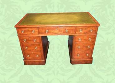 Victorian Mahogany Pedestal Desk