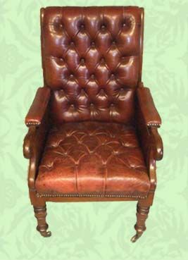 William IV Rosewood Reclining Library Chair