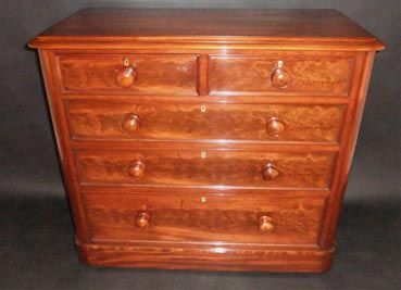 Victorian Mahogany Round Cornered Chest