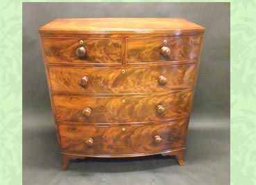 George III Mahogany Bow-fronted Chest of Drawers
