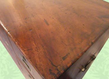 fig 1. Victorian camphorwood secretaire military chest