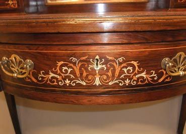 fig 2. Edwardian inlaid rosewood bon-heur-de-jour writing desk