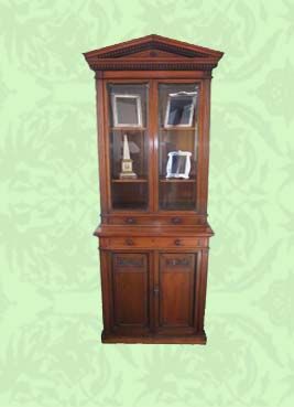 Edwardian Walnut Bookcase Probably by Jas Shoolbread