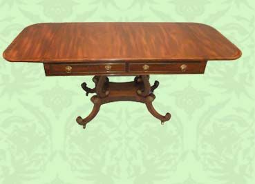Superb Regency Brass Inlaid Sofa Table
