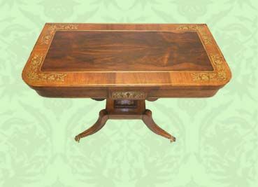 fig 1. Regency brass inlaid rosewood card-table