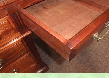 fig 2. Edwardian mahogany pedestal desk