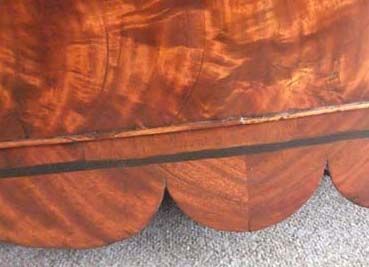 fig 1. Early 19thc. mahogany bow-fronted chest of drawers
