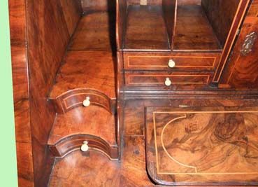 fig 2. Antique 18thc. walnut bureau