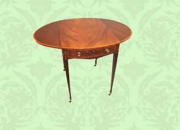 George III Mahogany Oval Pembroke Table