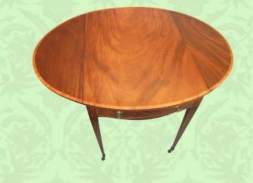 fig 1. George III mahogany oval Pembroke table