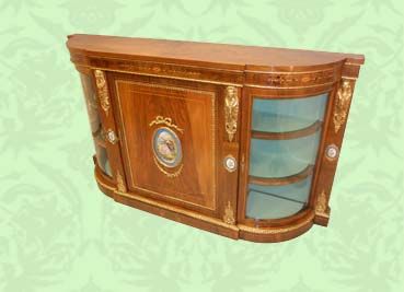 fig 1. Victorian inlaid walnut credenza