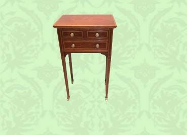 Edwardian Mahogany Inlaid Side-table Bedside Chest