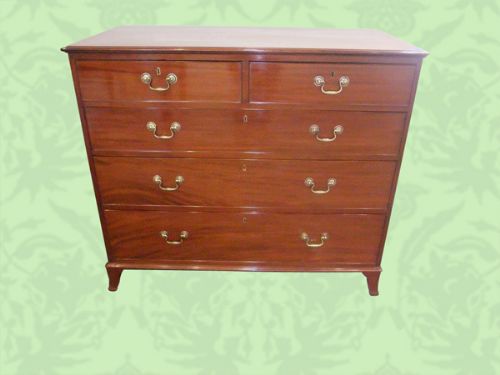 George III Mahogany Straight Front Chest of Drawers