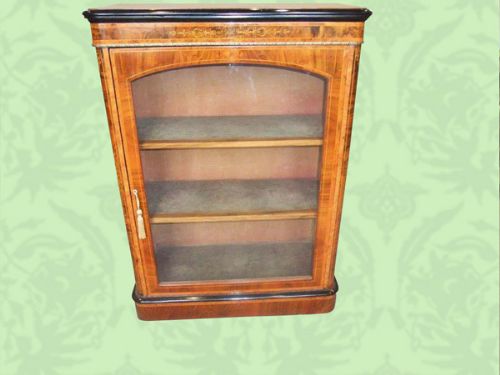 Victorian Inlaid Walnut Pier Cabinet