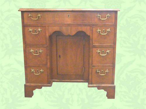 George III Walnut Knee-hole